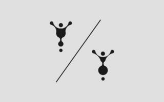 minimalistisch und einfach Symbol Toilette Geschlecht Logo vektor