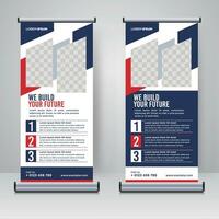 Corporate Rollup- oder X-Banner-Designvorlage vektor