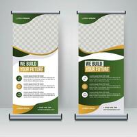 Corporate Rollup- oder X-Banner-Designvorlage vektor