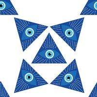 ondska öga magi sömlös mönster. symbol av skydd, turkiska souvenir vektor