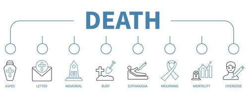 död baner webb ikon vektor illustration begrepp