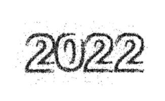 Frohes neues Jahr 2022 Text Typografie Design Muster, Vektor-Illustration. vektor