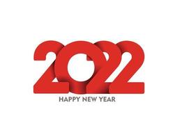 Frohes neues Jahr 2022 Text Typografie Design Muster, Vektor-Illustration. vektor