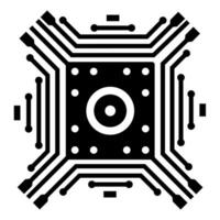 Mikrochip Symbol isoliert auf Weiß Hintergrund. Vektor Illustration.