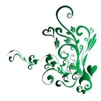 Grün kreativ Blumen- Rahmen dekorativ Rand abstrakt Vektor Illustration