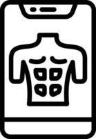 Truhe Muskel Vektor Symbol