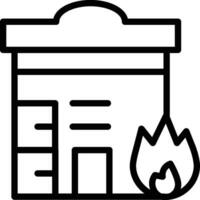 Gebäude Feuer Vektor Symbol