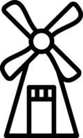 Symbol für Windmühlenvektor vektor