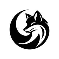 glatt und auffällig wild Fuchs Silhouette Logo Symbol Symbol Maskottchen Vektor Illustration