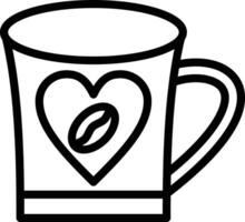 Kaffee Herz Vektor Symbol