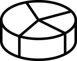 3d Kuchen Diagramm Vektor Symbol