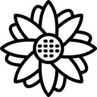 Symbol für Sonnenblumenvektor vektor