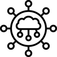 Wolke Verbindung Vektor Symbol