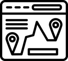 Route Karte Vektor Symbol