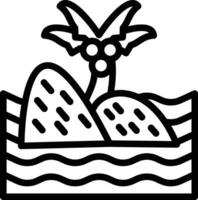 Insel Landschaft Vektor Symbol