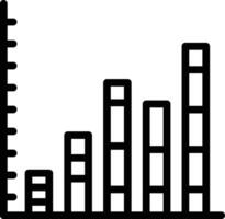 staplade bar Diagram vektor ikon