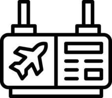 Flugzeug Abfahrt Vektor Symbol