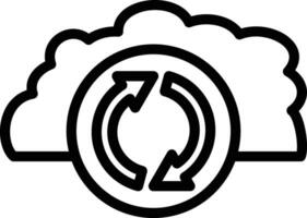 Wolke synchronisieren Vektor Symbol