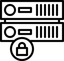 Server gesperrt Vektor Symbol