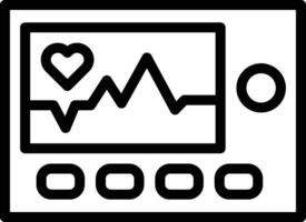 Vektorsymbol für die Herzüberwachung vektor