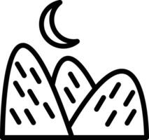 Mond Landschaft Vektor Symbol