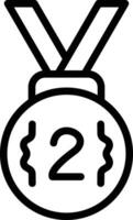 Silber Medaille Vektor Symbol