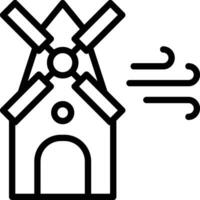 Symbol für Windmühlenvektor vektor