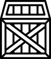 hölzern Box Vektor Symbol