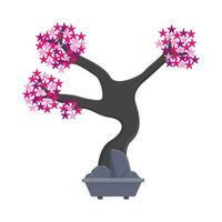 Bonsai Sakura Blume im Topf Illustration vektor