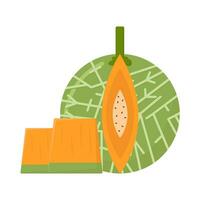 Cantaloup-Melone Scheibe Illustration vektor