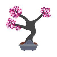 bonsai sakura blomma i pott illustration vektor