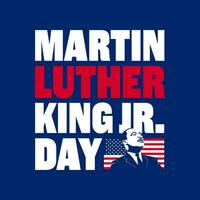 Martin luther kung jr dag., vektor illustrationer, typografi hälsning kort design. grafisk design för baner, USA flagga.
