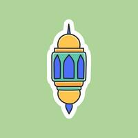 ramadan tema klistermärken, ramadan kareem dekorativ lampor vektor