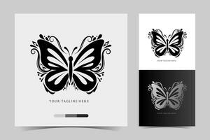 vektor logotyp fjäril design