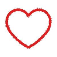 Vektor rot Herz Design Symbol eben Vektor Illustration auf Weiß
