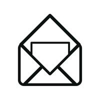 Vektor Mail Symbol Briefumschlag Linie Symbol Post Zeichen isoliert auf Weiß Hintergrund