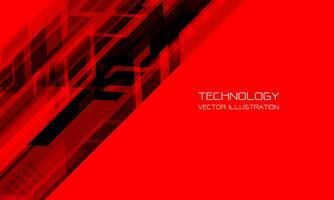 abstrakt schwarz geometrisch dynamisch Geschwindigkeit Technologie futuristisch Design auf rot Hintergrund Vektor