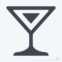 ikon cocktail - glyph stil vektor