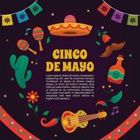 Urlaub Feier von cinco de Mayo vektor