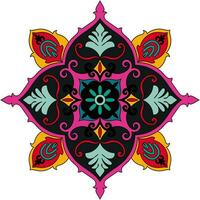blomma mandala. vintage dekorativa element. orientaliskt mönster, vektorillustration. islam, arabiska, indiska, marockanska, spanien, turkiska, pakistan, kinesiska, mystiker, ottomanska motiv. målarbok sida vektor