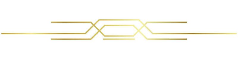 luxuriös golden Kunst Deko Linien retro dekorativ Etiketten Teilen Linien vektor