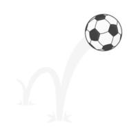 Prellen Fußball flachen Stil Design Vektor-Illustration Symbol Zeichen isoliert auf weißem Hintergrund. vektor