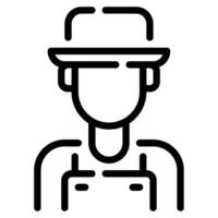 jordbrukare ikon illustration för webb, app, infografik, etc vektor