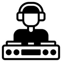 dj Symbol Illustration zum Netz, Anwendung, Infografik, usw vektor