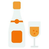 Champagner Symbol Illustration zum Netz, Anwendung, Infografik, usw vektor