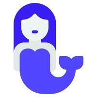 sjöjungfru ikon illustration för webb, app, infografik, etc vektor