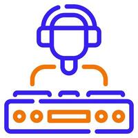 dj Symbol Illustration zum Netz, Anwendung, Infografik, usw vektor