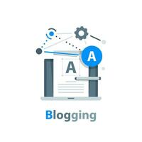 Geschäft bloggen, Blog Inhalt Management, Digital Marketing vektor