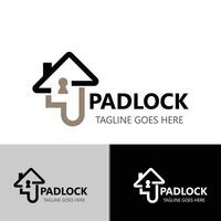 låsa hus säkra logotyp design, smart nyckel Hem fast egendom, företag vektor mall