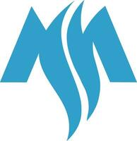 m Feuer Logo Vorlage im ein modern minimalistisch Stil vektor